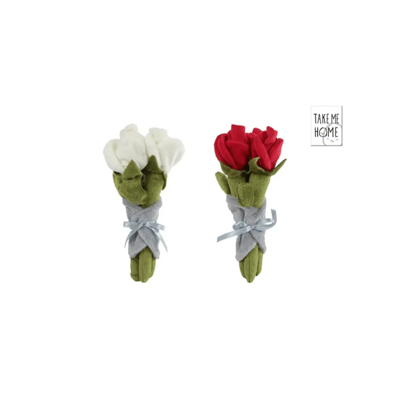 Take Me Home Bosje Met 3 Rozen Pluche 2ass 22cm