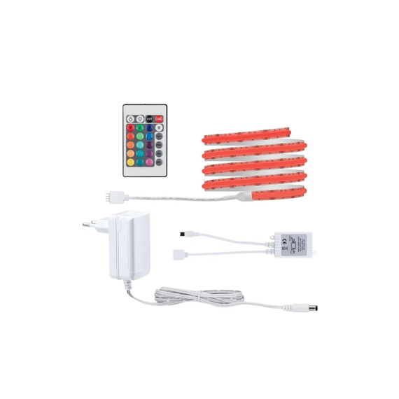 Paulmann Simpled Cob Strip Set 1,5m Rgb 12w 230/12v Dc Wit Metaal