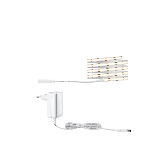 Paulmann Simpled Cob Strip Set 1,5m Warmwit 7w 230/12v Dc Wit Metaal