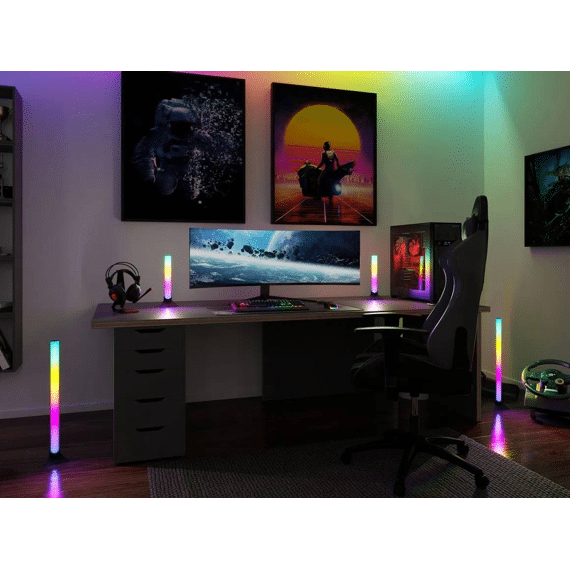 Paulmann Lightbar Set 2x60cm Dynamic Rainbow Rgb 2x1w 230/5v Dc Zwart Alu Kst
