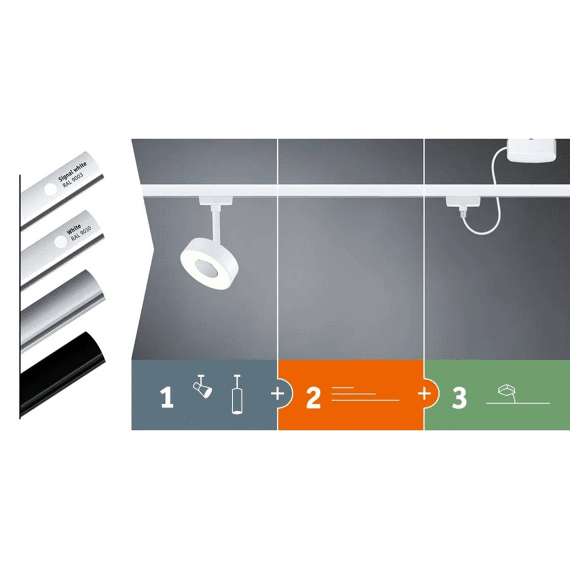 Paulmann Urail Safety Cover Strip 68cm Zwart Kunststof