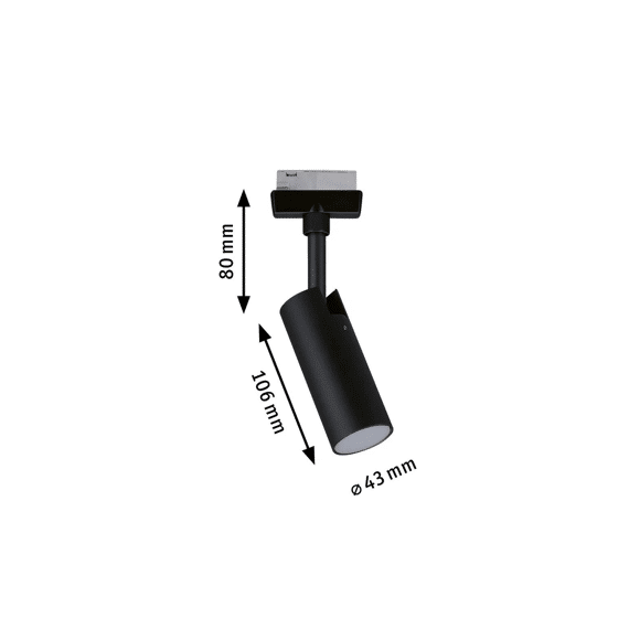 Paulmann Urail Spot Tubo 3stepdim 1x5w 3000k Zwart Mat 230v Metaal/kst