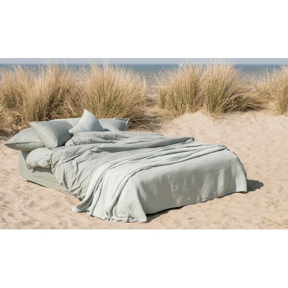 Twenthe W25 Dekbedovertrek  Brushed Satin 140x200/220+1 Sloop Verde