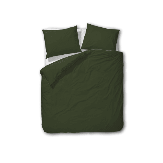 Twenthe W25 Dekbedovertrek  Brushed Satin 200x200/220+2 Slopen Forest Green