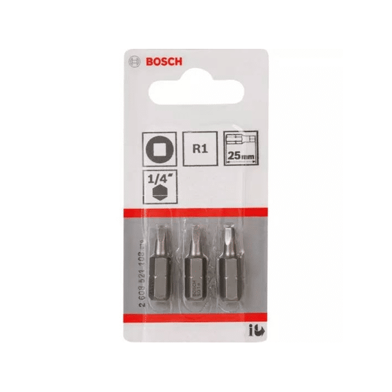 Bosch Schroefbit 3x Bit Extra-hard 4kant R1, 25
