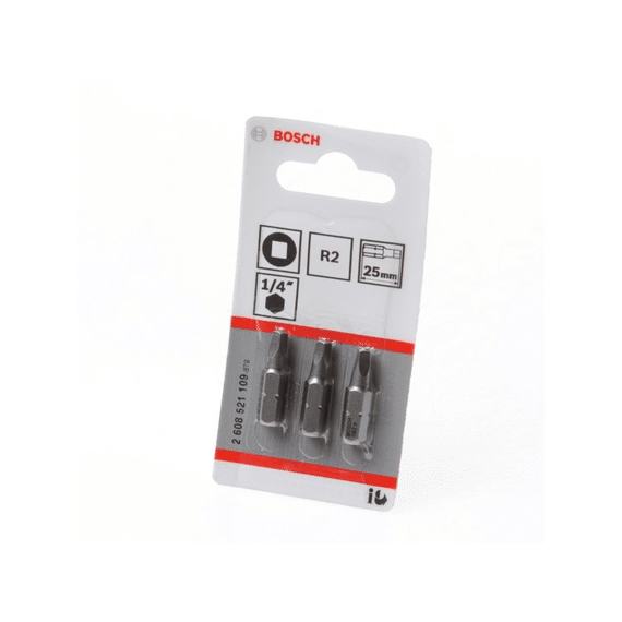Bosch Schroefbit 3x Bit Extra-hard 4kant R2, 25