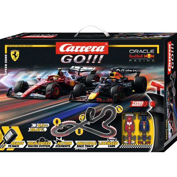 Carrera Go! Racebaan F1 Speed Zone Verstappen Hamilton 6.3m