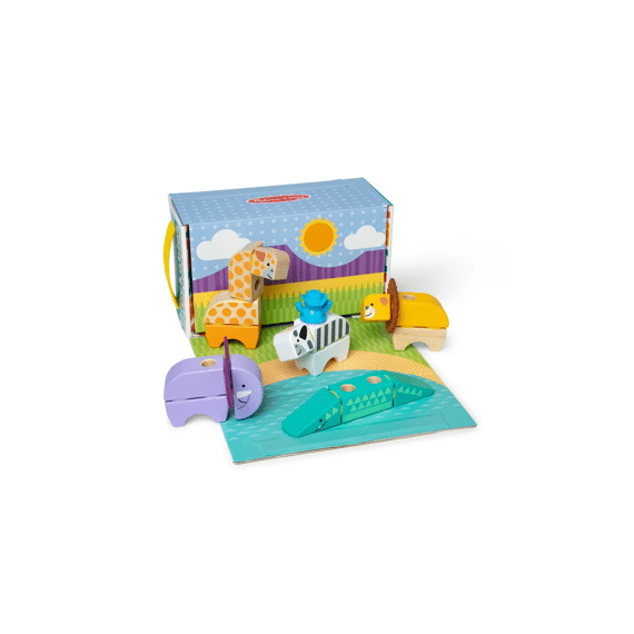 Melissa Doug Blockables Safari Speelset 34 Delig