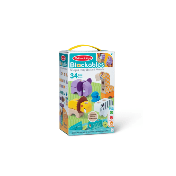 Melissa Doug Blockables Safari Speelset 34 Delig