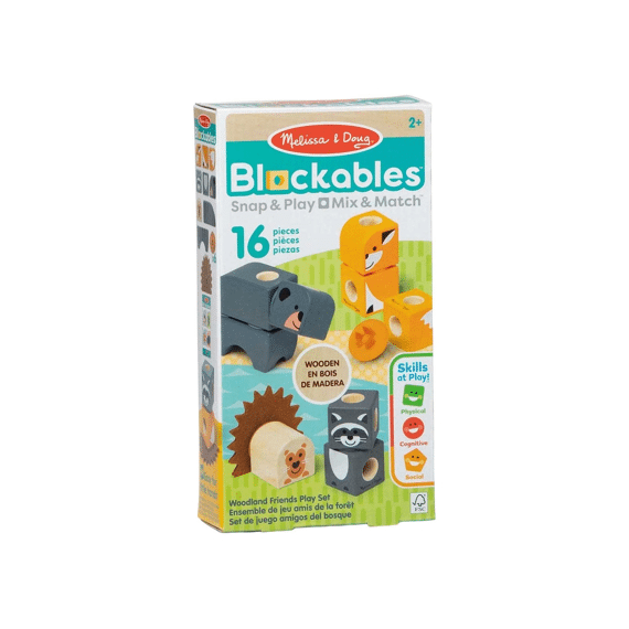 Melissa Doug Blockables Woodland Speelset 16 Delig