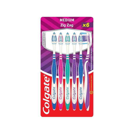 Colgate Tandenborstel Zig Zag Medium Xxl Pack 6 Stuks