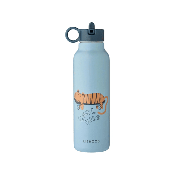 Liewood Falk Drinkfles 500 ml Tiger / Beach Blue