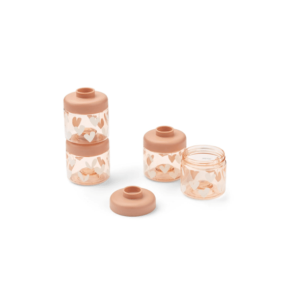 Liewood Dominique Baby Food Tritan Boxes 100 Ml 4-pack Sweethearts / Pale Tuscany