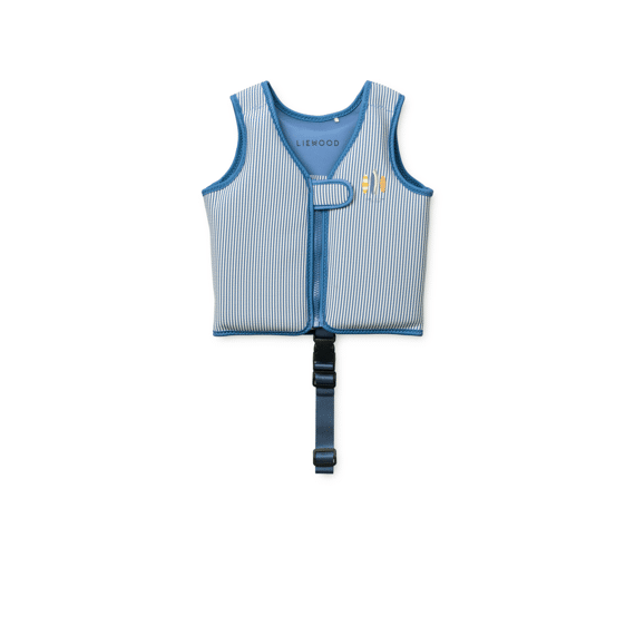 Liewood Dove Seersucker Zwemvest Y/d Stripe Riverside / Creme De La Creme 15-19 Kg