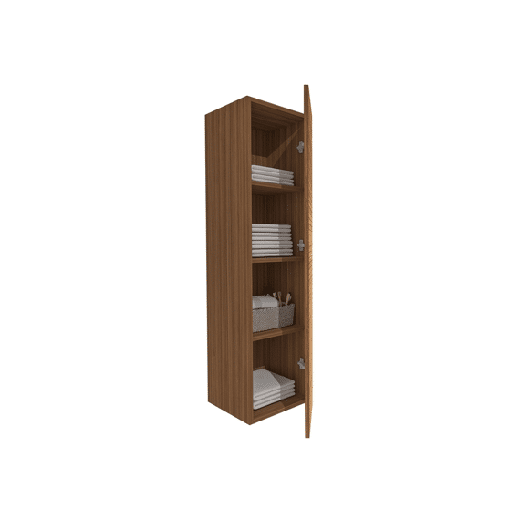 Elite Kolomkast Met Horizontaal Reliëf (135cm) - Walnoot