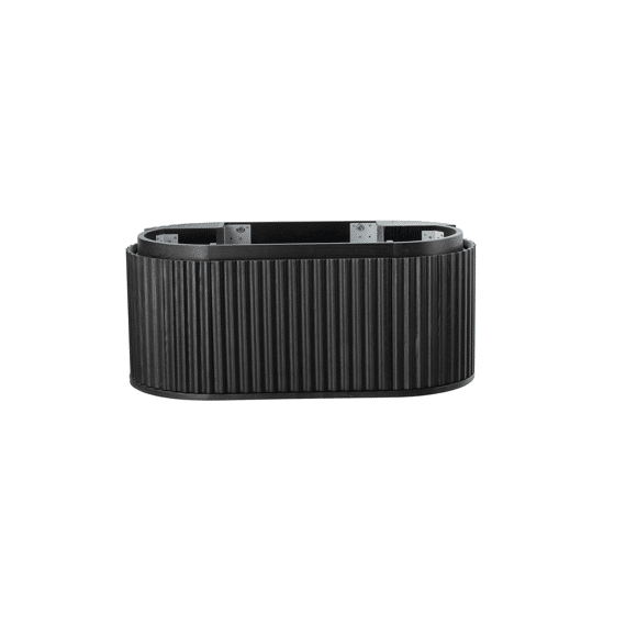 Begonia Wastafelonderkast - 1 Lade - Greeploos  - Soft Close - 99x42x52.5 Cm - Zwart Eiken