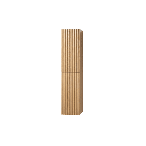 Begonia Kolomkast - 2 Deuren - Greeploos - Soft Close - Omkeerbaar - 35x160x35 Cm - Naturel Eiken