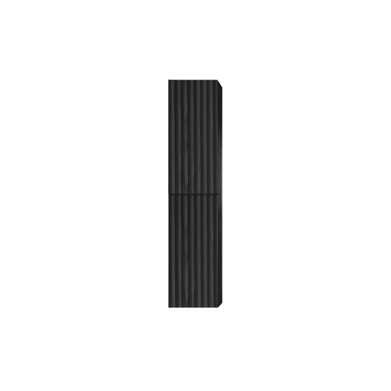 Begonia Kolomkast - 2 Deuren - Greeploos - Soft Close - Omkeerbaar - 35x160x35 Cm - Zwart Eiken