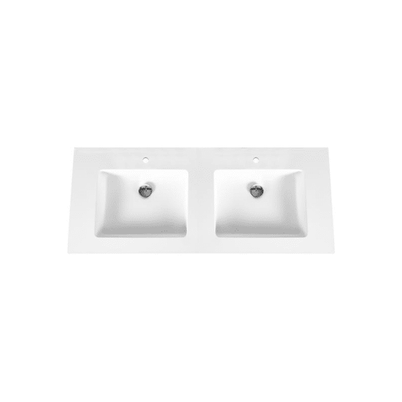 Aloni Solid Surface Dubbele Wastafel (120cm) - Wit