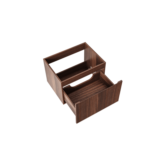 Aloni Ela Wastafelonderkast - 1 Lade - Greeploos - Soft Close - 60x40x45 Cm - Wenge