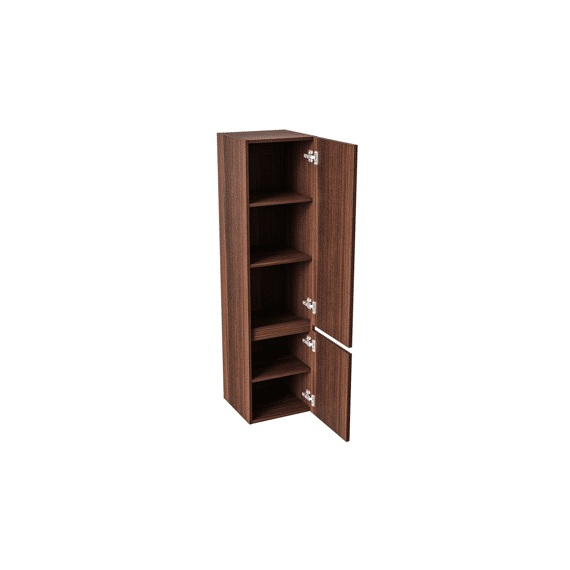 Aloni Ela Kolomkast - 2 Deuren - Greeploos - Soft Close - Omkeerbaar - 35x135x35 Cm - Wenge