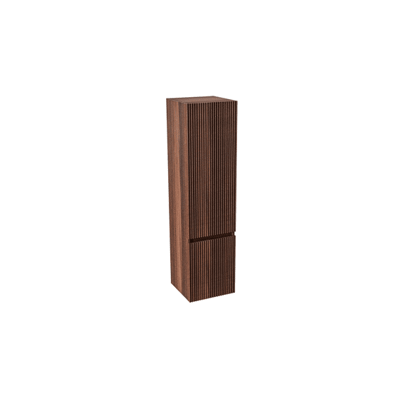 Aloni Ela Kolomkast - 2 Deuren - Greeploos - Soft Close - Omkeerbaar - 35x135x35 Cm - Wenge