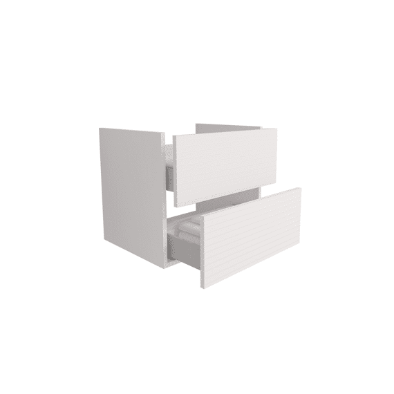 Elite Onderkast Met Horizontaal Reliëf (60cm) - Mat Wit