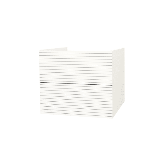 Elite Onderkast Met Horizontaal Reliëf (60cm) - Mat Wit