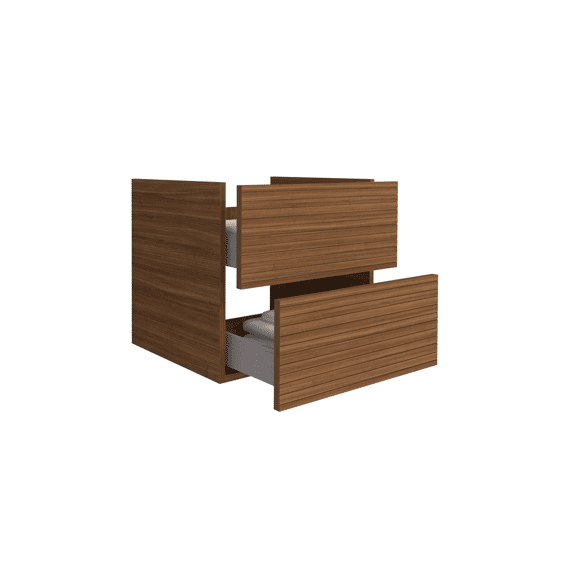 Elite Onderkast Met Horizontaal Reliëf (60cm) - Walnoot