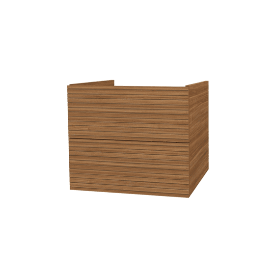 Elite Onderkast Met Horizontaal Reliëf (60cm) - Walnoot