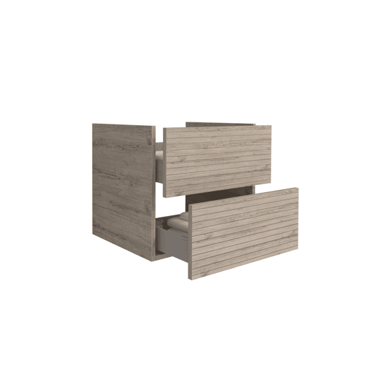 Elite Onderkast Met Horizontaal Reliëf (60cm) - Licht Hout