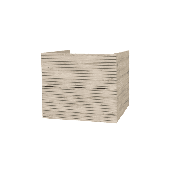 Elite Onderkast Met Horizontaal Reliëf (60cm) - Licht Hout