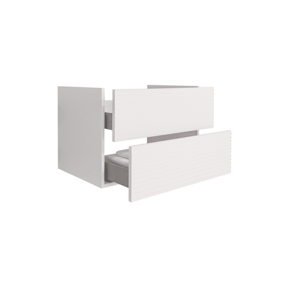 Elite Onderkast Met Horizontaal Reliëf (80cm) - Mat Wit