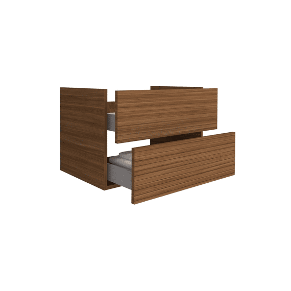 Elite Onderkast Met Horizontaal Reliëf (80cm) - Walnoot