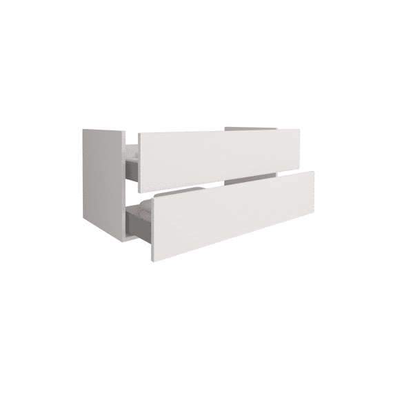 Elite Onderkast Met Horizontaal Reliëf (120cm) - Mat Wit