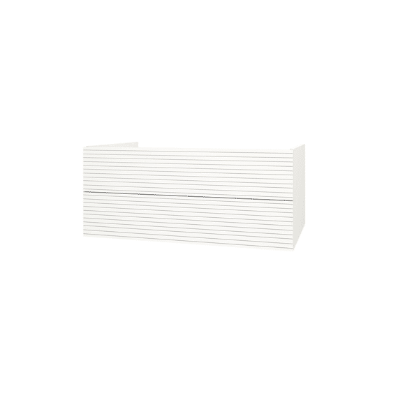 Elite Onderkast Met Horizontaal Reliëf (120cm) - Mat Wit