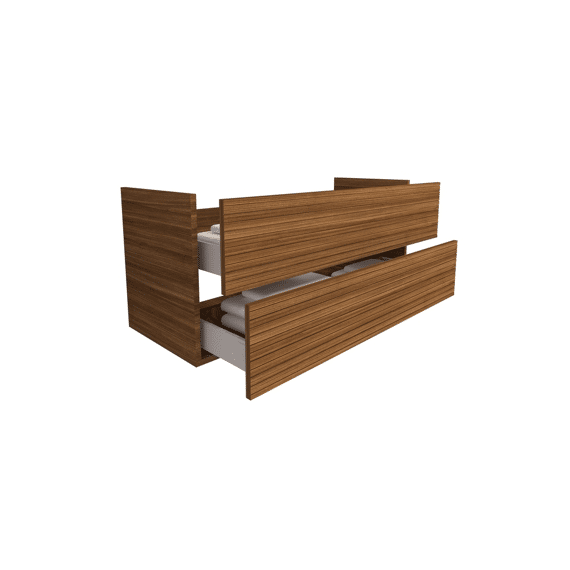 Elite Onderkast Met Horizontaal Reliëf (120cm) - Walnoot