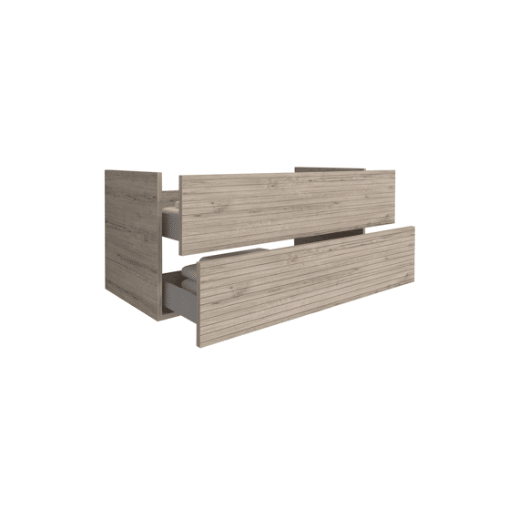 Elite Onderkast Met Horizontaal Reliëf (120cm) - Licht Hout