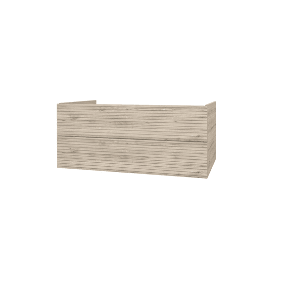 Elite Onderkast Met Horizontaal Reliëf (120cm) - Licht Hout