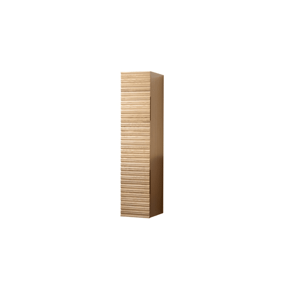 Kamellia Kolomkast - 2 Deuren - Greeploos - Soft Close - Omkeerbaar - 35x160x35 Cm - Licht Walnoten