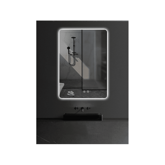 Aloni Queen Rechthoekige Led-spiegel Met Verwarming (60x80cm)