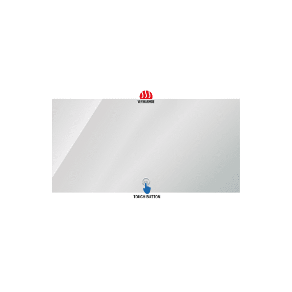 Aloni Queen Rechthoekige Led-spiegel Met Verwarming (120x60cm)