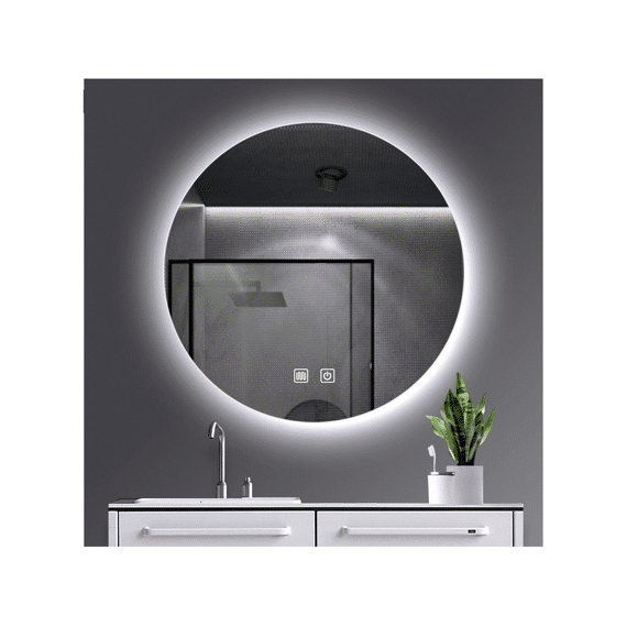 Aloni Omega Ronde Led-spiegel Met Verwarming (ø60cm)