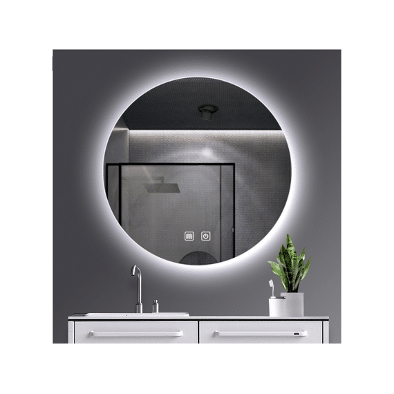 Aloni Omega Ronde Led-spiegel Met Verwarming (ø100cm)