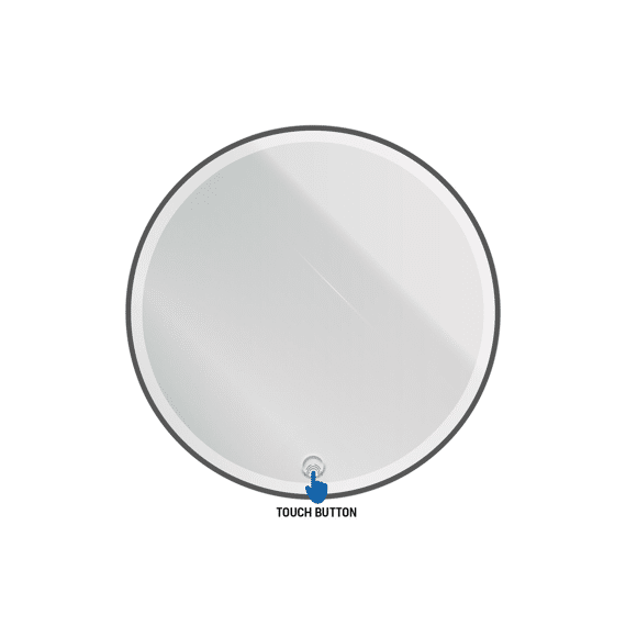 Aloni Omega Ronde Led-spiegel (ø80cm) Mat Zwart