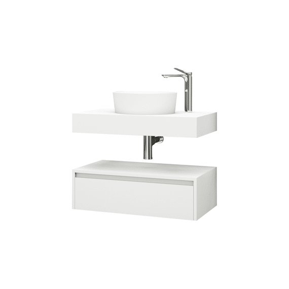 Aloni Lina Onderkast (80cm) - Mat Wit