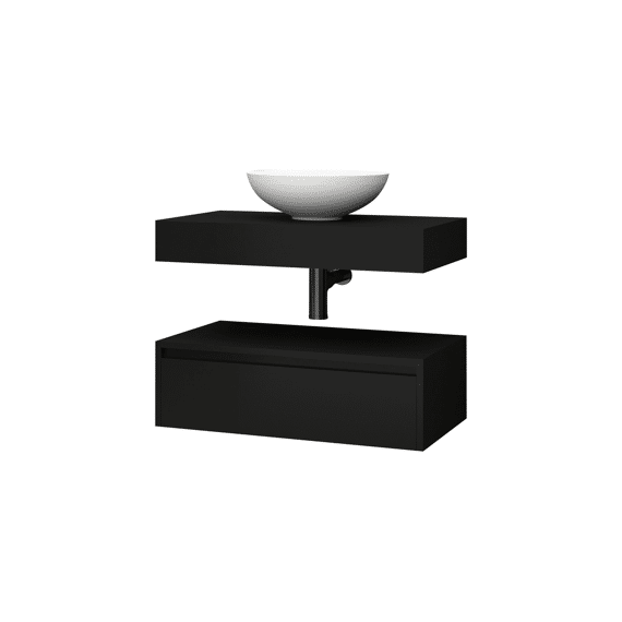 Aloni Lina Onderkast (80cm) - Mat Zwart