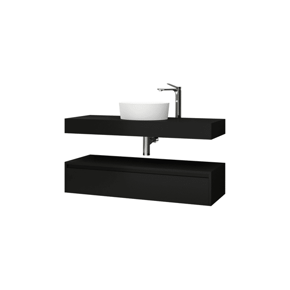 Aloni Lina Onderkast (120cm) - Mat Zwart