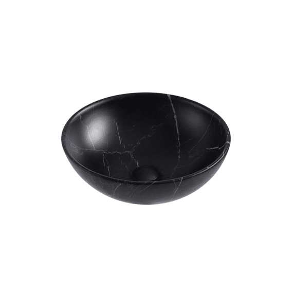 Aloni Tivra Waskom  -  Keramiek - 38x13x38 Cm - Zwart Marmer