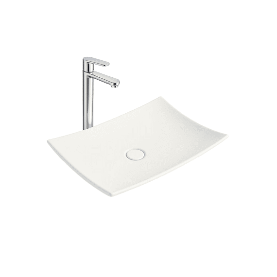 Aloni Cavon Waskom -  Keramiek - 60x12x40 Cm - Glanzend Wit